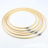 Adjustable Bamboo Embroidery Hoop Circle for Cross Stitch and Flower Designs