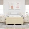Cream Upholstered Bed Frame with Mattress 140 x 200 cm Fabric