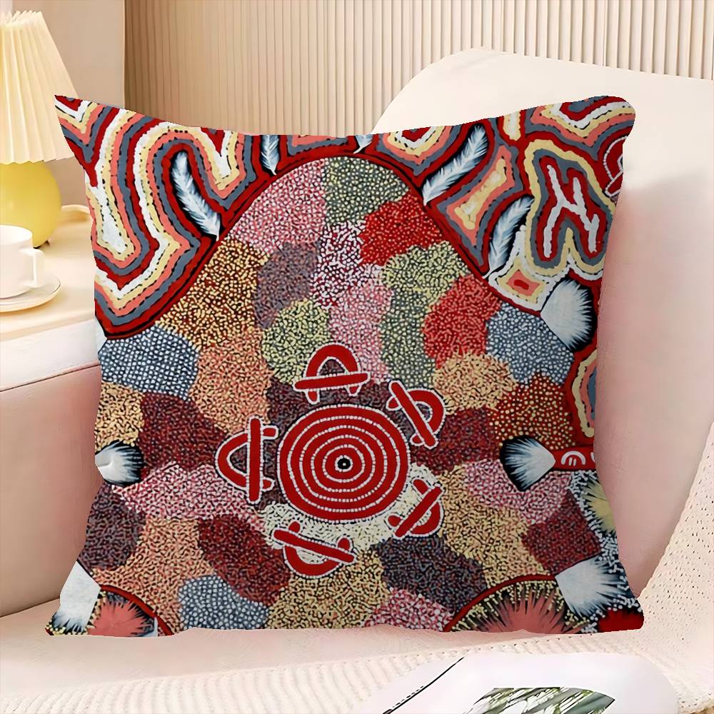 Australian Aboriginal Art Personalized Pillow Dust Cover Bedroom Kids Party Decoration Pillowcase Birthday Children Gift