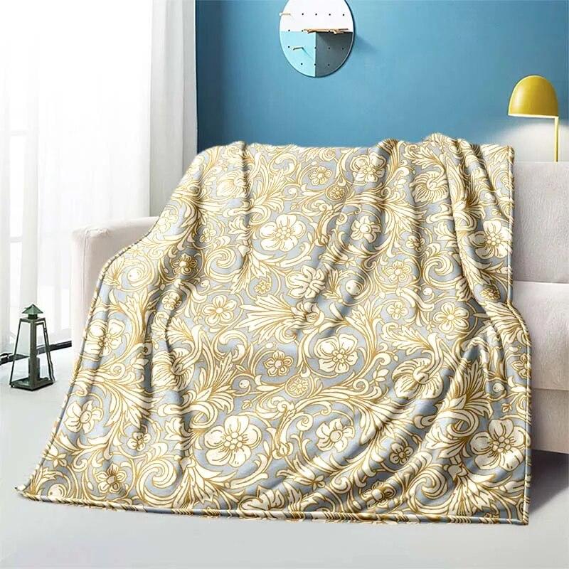 Retro Patternblanket Sofa Blanket Air Conditioning Cover Blanket Blankets for Beds Cute Blanket Children‘s Blanket Thin Blanket