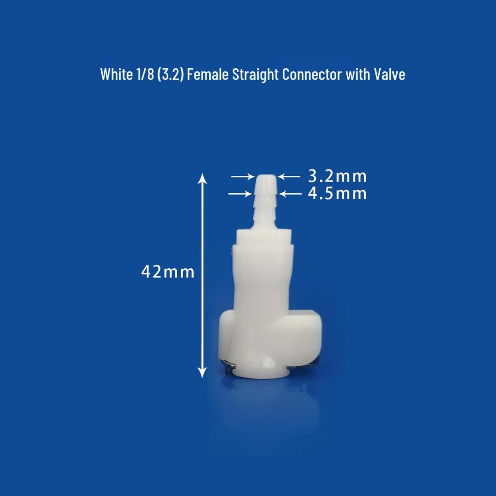 CPC Connector with Shut-Off Valve: 3/16" Male/Female Quick Disconnect for Beauty Instruments