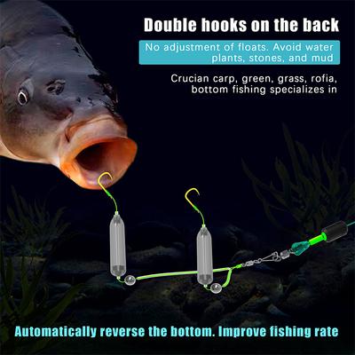1PC Anti-separation Base Fishing Hook Double Hook For Fishing Live Bait With Double Bait Keeper Barbs High Carbon Steel