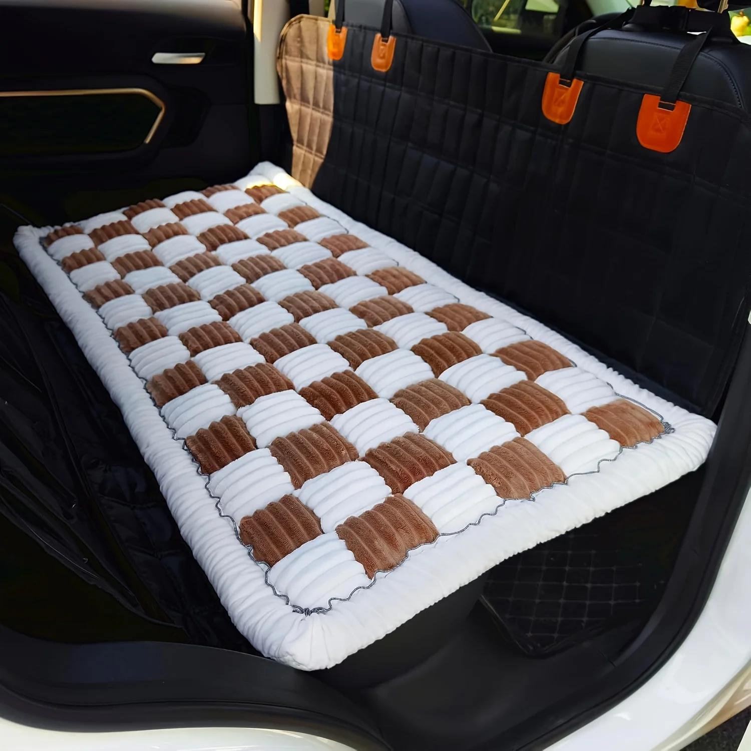 Thickening Felt Anti-slip Dog Car Mattress Washable Multifunction Dog Bed Sofa,Soft Fabric Better Dog Outdoor Choice (brown,137X63CM) коричневый