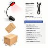 LED Desk Lamp Clip On USB Rechargeable Mini Reading Light for Students Study