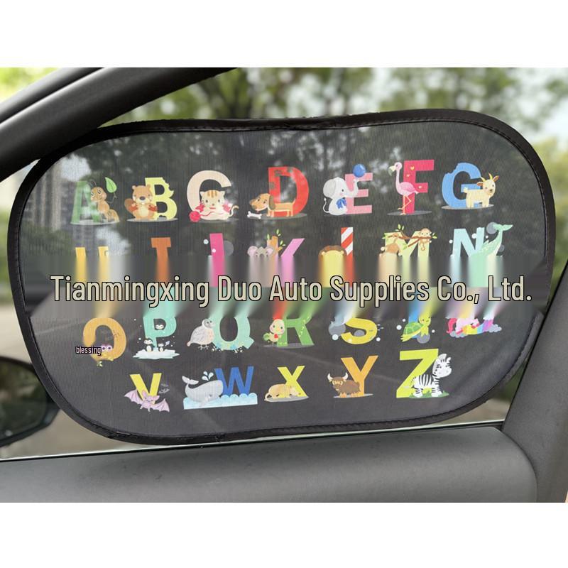 Adjustable Foldable Car Side Window Sunshade - Offers Sun Protection and Heat Insulation Without Blocking the View