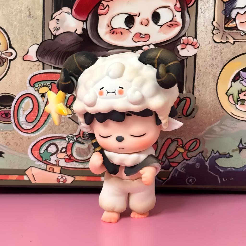 Heyone New Mini Lost Time Town Series Mini Cute Beans Trendy Action Figures Collectible Model Surprise Toy For Kids Adults Children's Birthday Gift