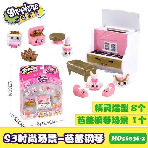 Shopkins Sesong Blind Box 1/2/3 Shopping Nisse Sett Leketøy Supermarked Kjøkken Scene Dukkehus Miniatyr Jente Barnebursdagsgave
