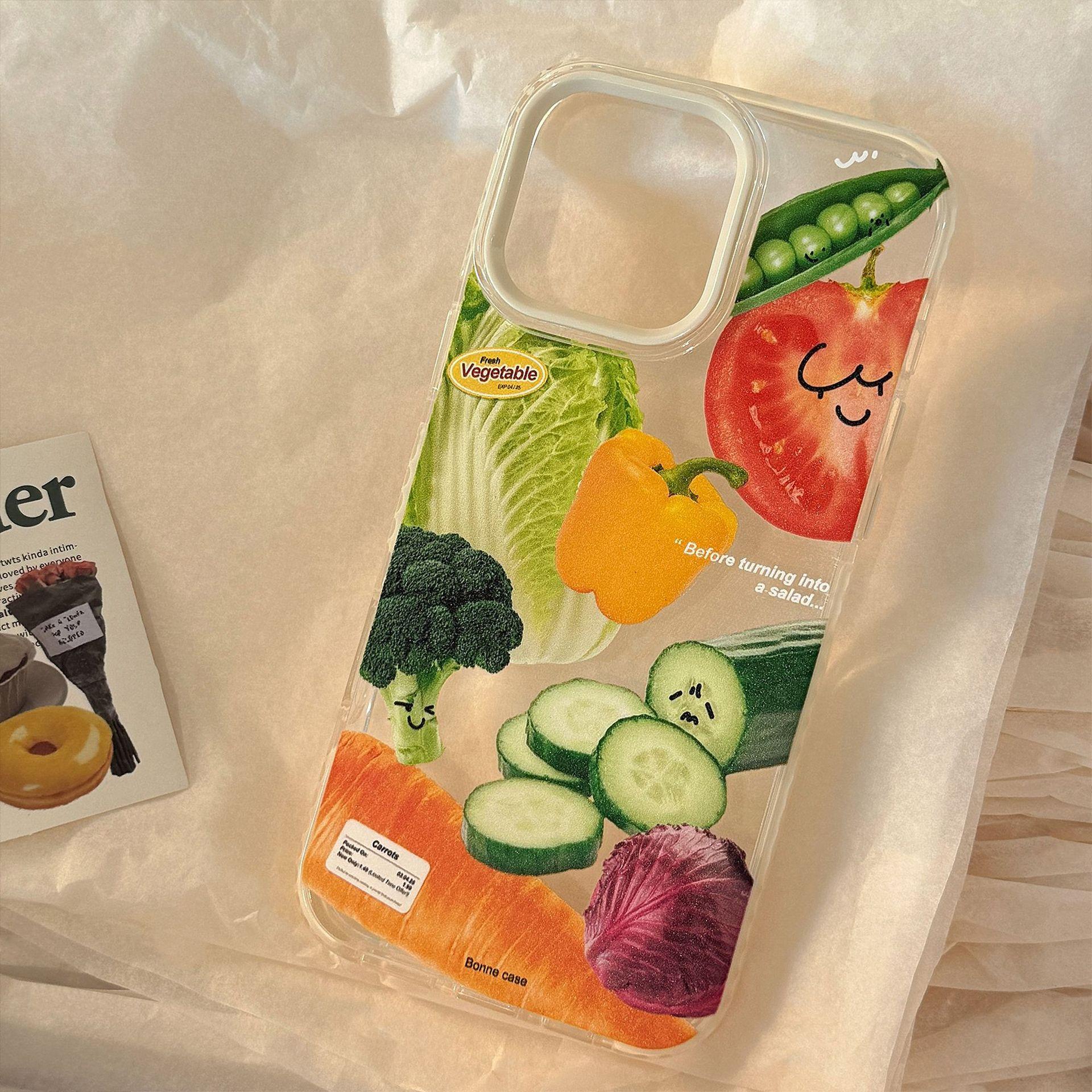 

Vegetable Salad Stand Magnetic for IPhone17promax Phone Case for Apple 14 for 13 Premium 15 Transparent 11 11 6.1