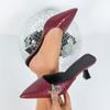New Women's Sandals New Retro Pointed High Heels Trend Solid Color Stiletto Women's Mules Formal Office Slip-On Slippers Women