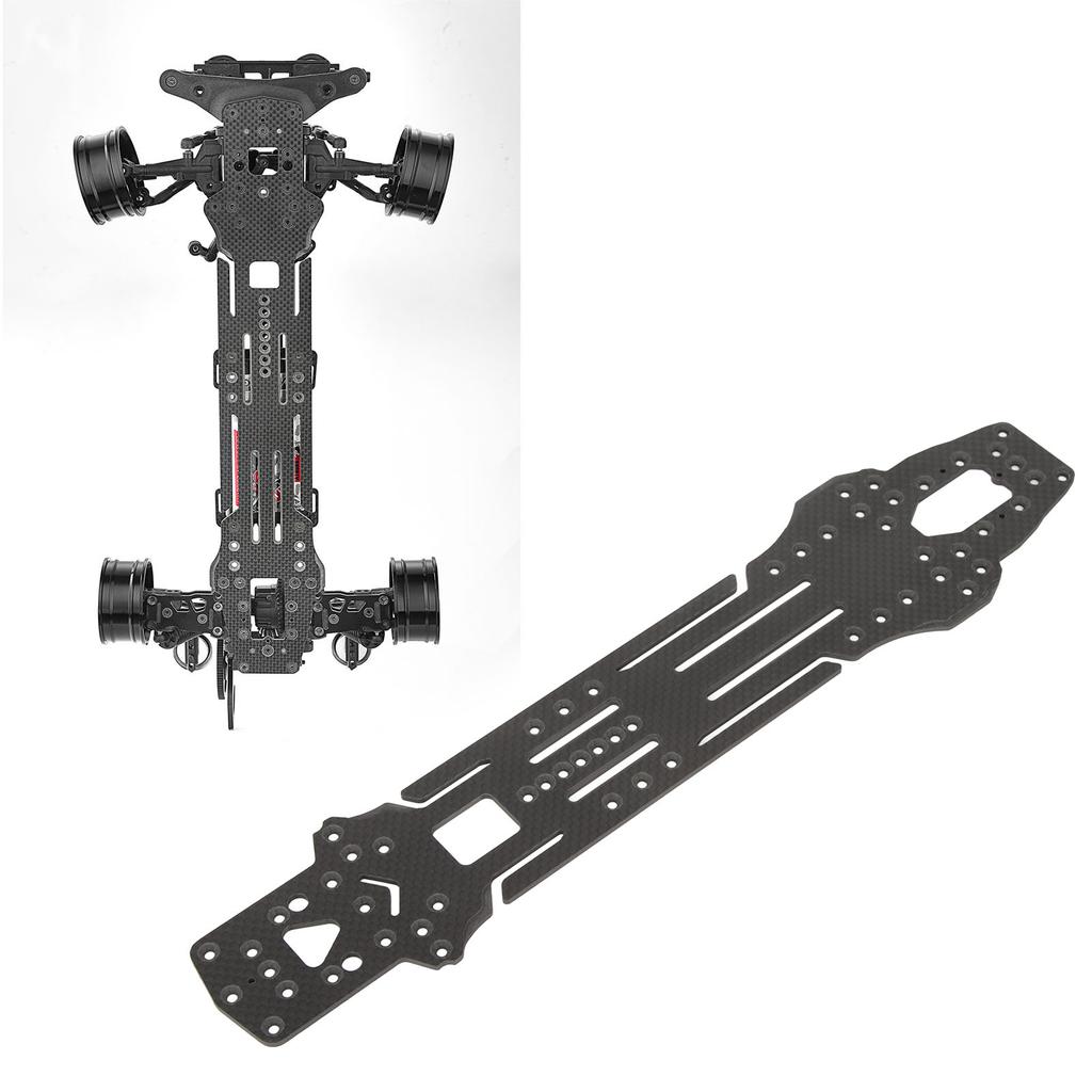Carbon   RC Drift Car Chassis High Traction Upgrade RC Car Chassis with Battery Mount Plate for 3 RACING D5S 1Celsius10