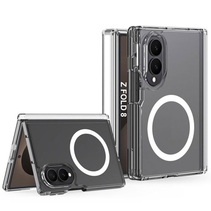 Coque pour Samsung Galaxy Z Fold 8, Protection avec Cercle Magnétique Antichoc - Transparent
