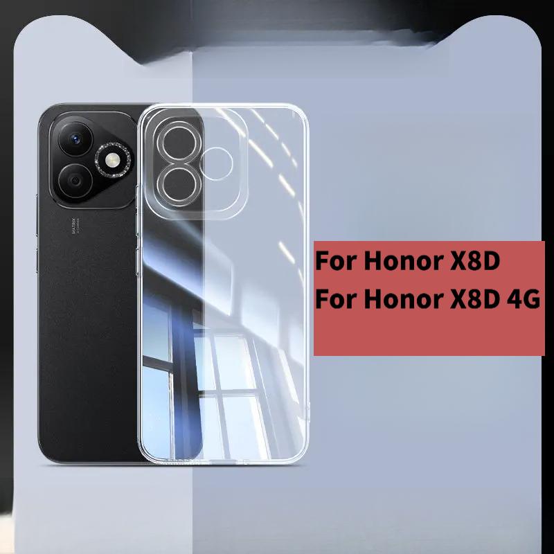 For HonorX8D X8 d Slim Soft TPU Clear Mobile Phone Cases For Huawei Honor X8D 4G Thin Transparent Soft Silicone Back Cover Capa