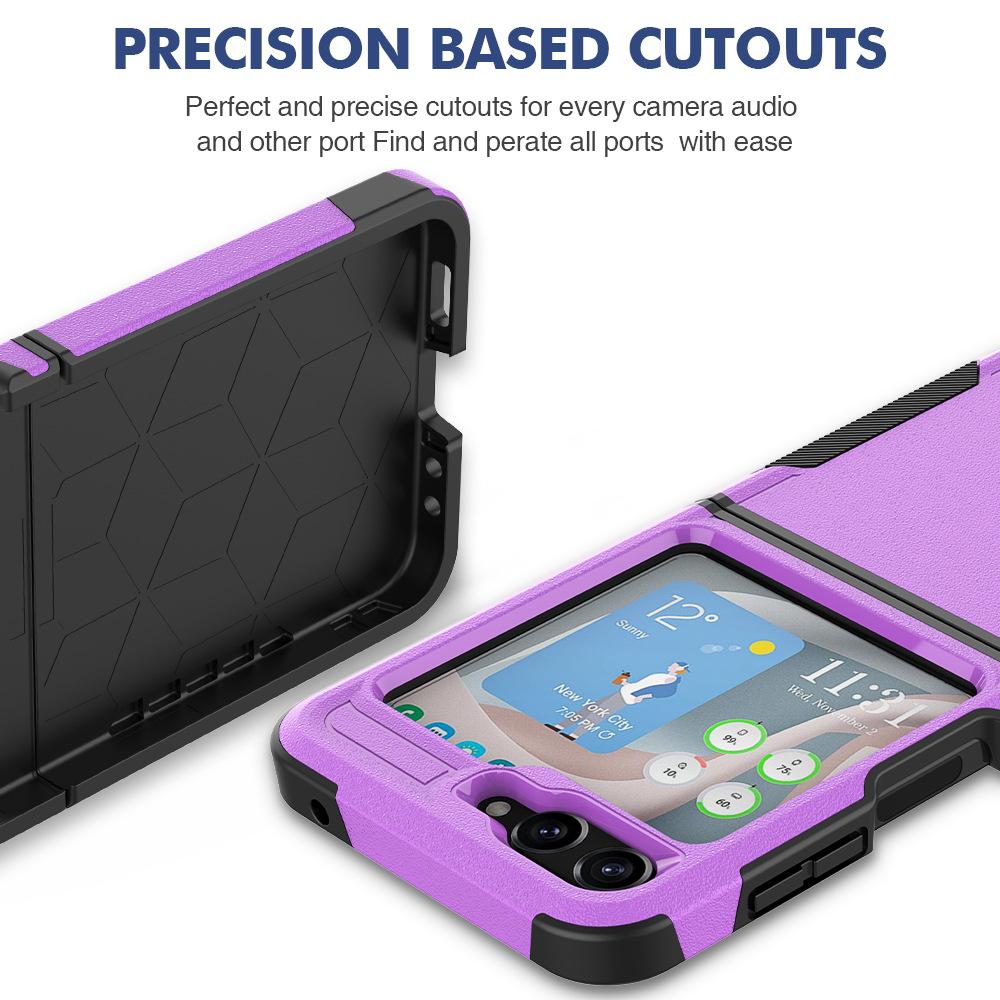 Applicable To Samsung ZFlip7 Folding Screen Mobile Phone Case Set Sail 2-in-1 Matte Anti-drop PC + TPU Protective Case Foreign Trade
