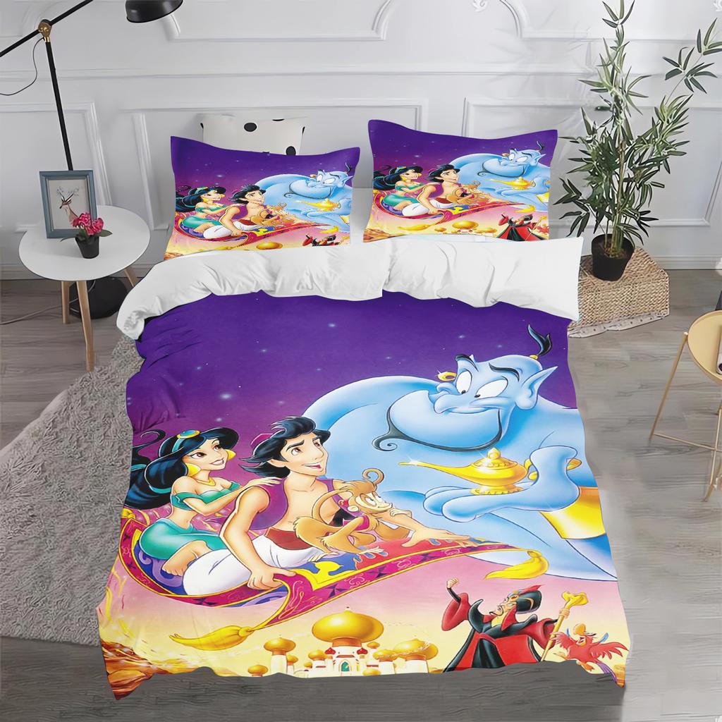 Aladdin Jasmine Prinzessin Bettbezug Set Bettwäsche Steppbett Sets King Size 3D Kinderbettwäsche Set