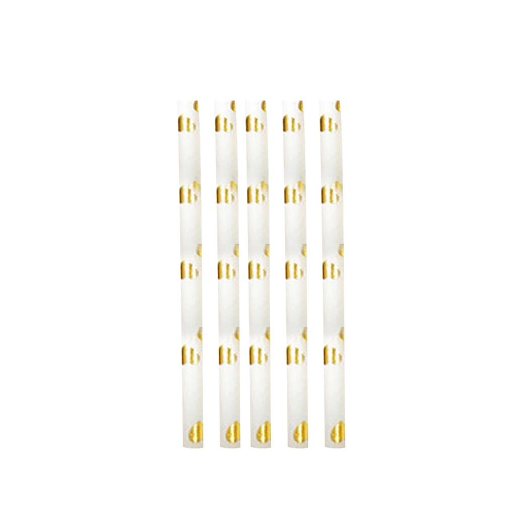 25-Pack Striped Paper Straws For Kids, Festive Party Decoration Supplies