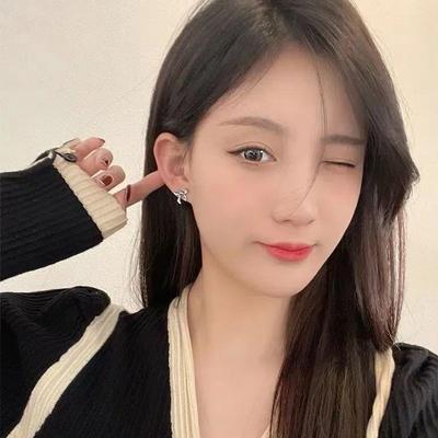 Gold Color Earrings For Women Asymmetry Bow Stud Nail Earring  Cute Jewelry Piercing Ear Accessories Christmas Gift Arete