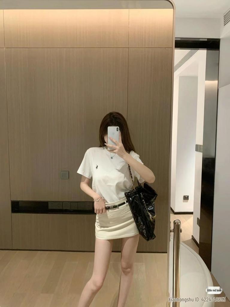 Ralph Lauren 2025 Unisex Casual T-shirt - Little Pony Logo, Round Neck, Short Sleeve.