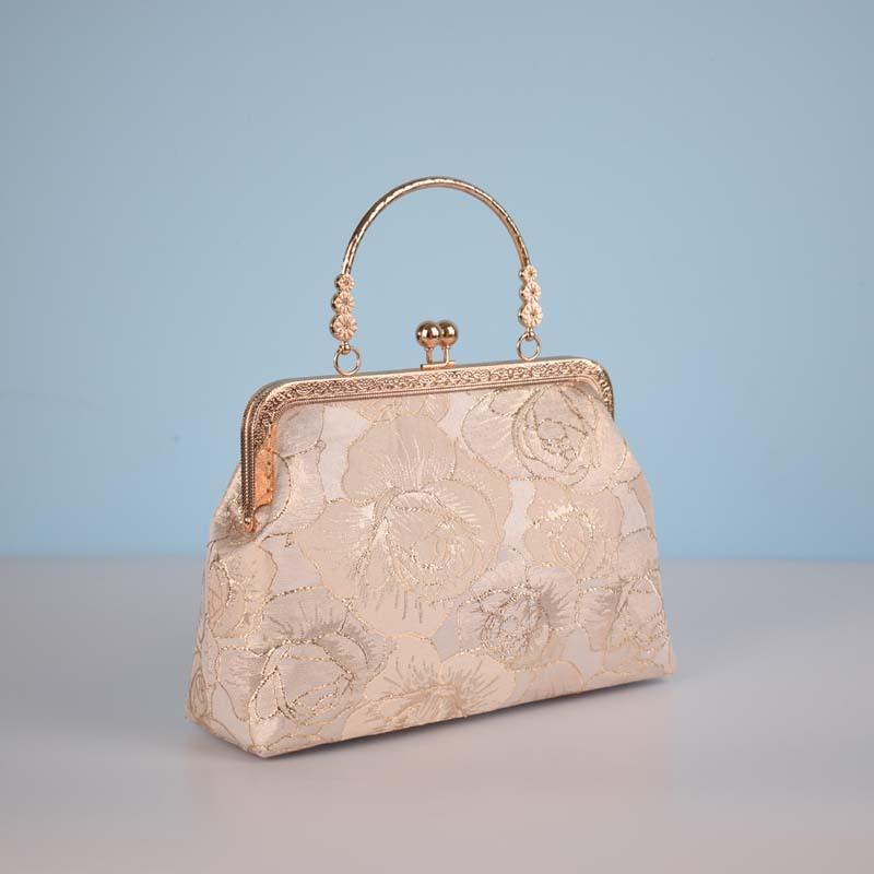 Handgefertigte Stoff Chinesische Goldtasche tragbare Messenger-Kette Schneiden Salon Teambuilding-Klasse Lehrmaterialtasche