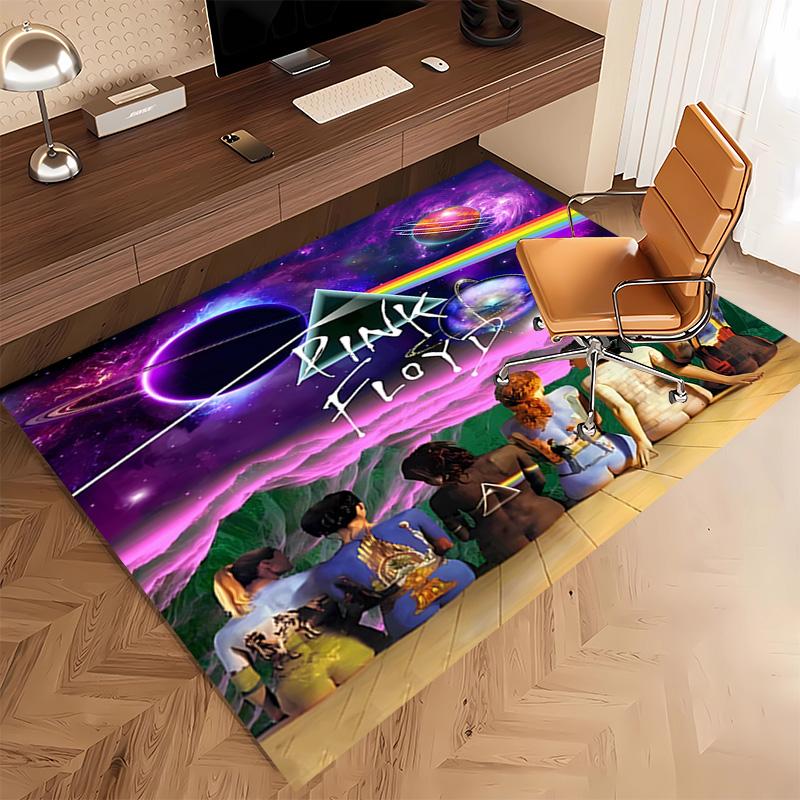 Rock Band P-Pink F-Floyd Print Area Rug - Soft,Washable Non-Slip Indoor Mat,Living Room,Home Office Decorative Rug