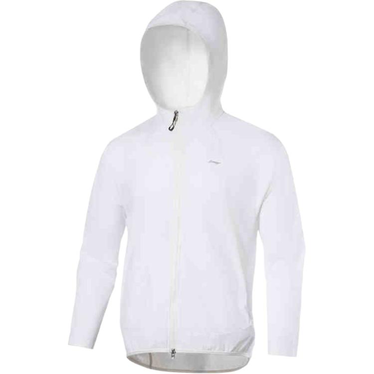 

LiNing Однотонная куртка-ветровка с капюшоном на молнии, универсальная для велоспорта, мужская верхняя одежда, белая LCUY075-2 M