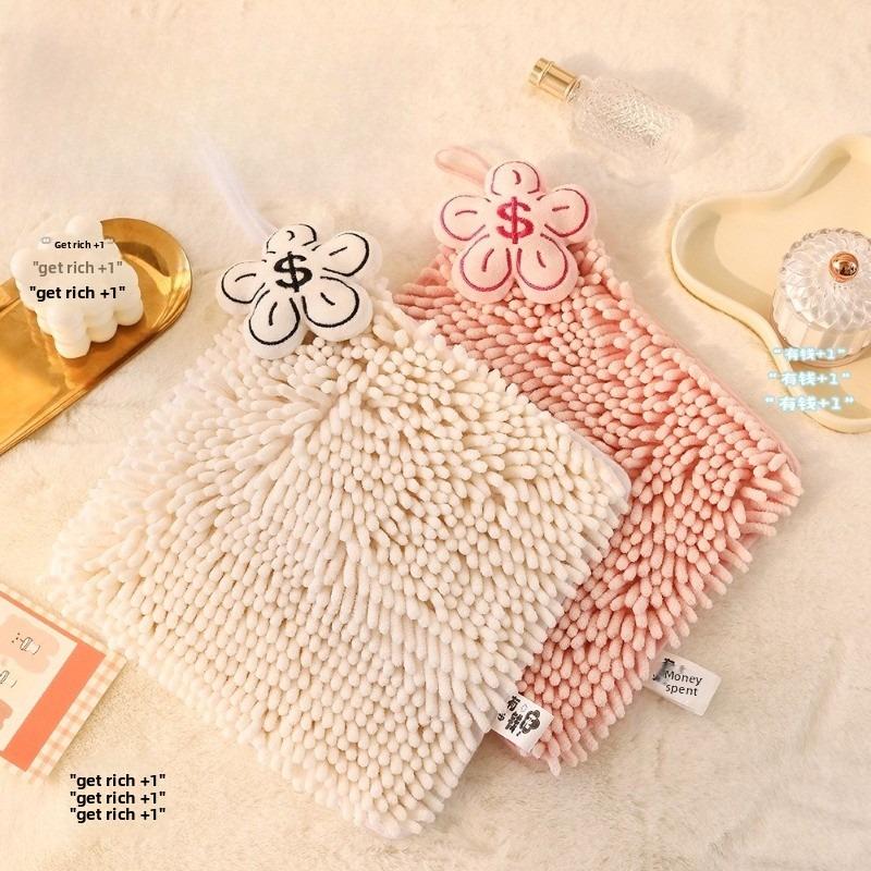 1pcs Hand Towel Hanging Creative Cute Thick Absorbent Quick Drying Handkerchief for Kitchen and Bathroom Towels for Home Use