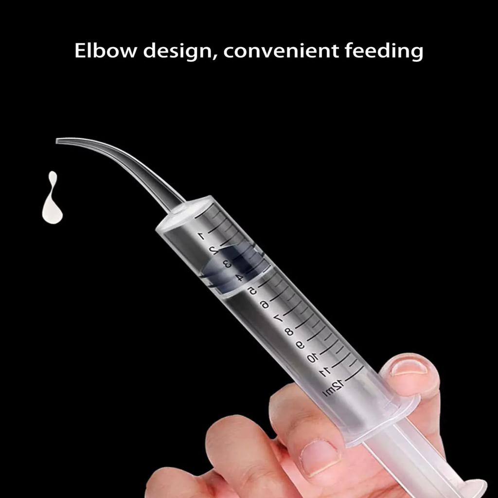 12ml Elbow Syringe Needle Free Plastic Pet Feeding Breastfeeding Animal Medicine Feeder Pet Supplies