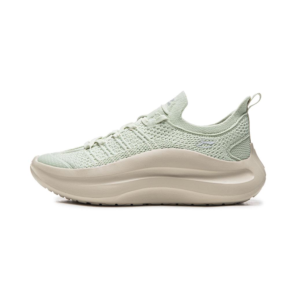 Li Ning Cloud Wave Slip On Cushioning Slip Resistant Abrasion Resistant Lightweight Low top Casual Shoes Women's AGLW052-4