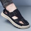 Mens Summer Leather Sandals Fashion Casual Breathable Hollow Out Non Slip Roman Sneakers Sandalias Comfortable Durable