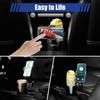 Smartphone Drink Holder, Car Adjustable, Mobile Phone Cup Stand, In-Car, 2-in-1 Design, Cup Holder,