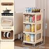 3-Tier Rolling Storage Cart with Drawers