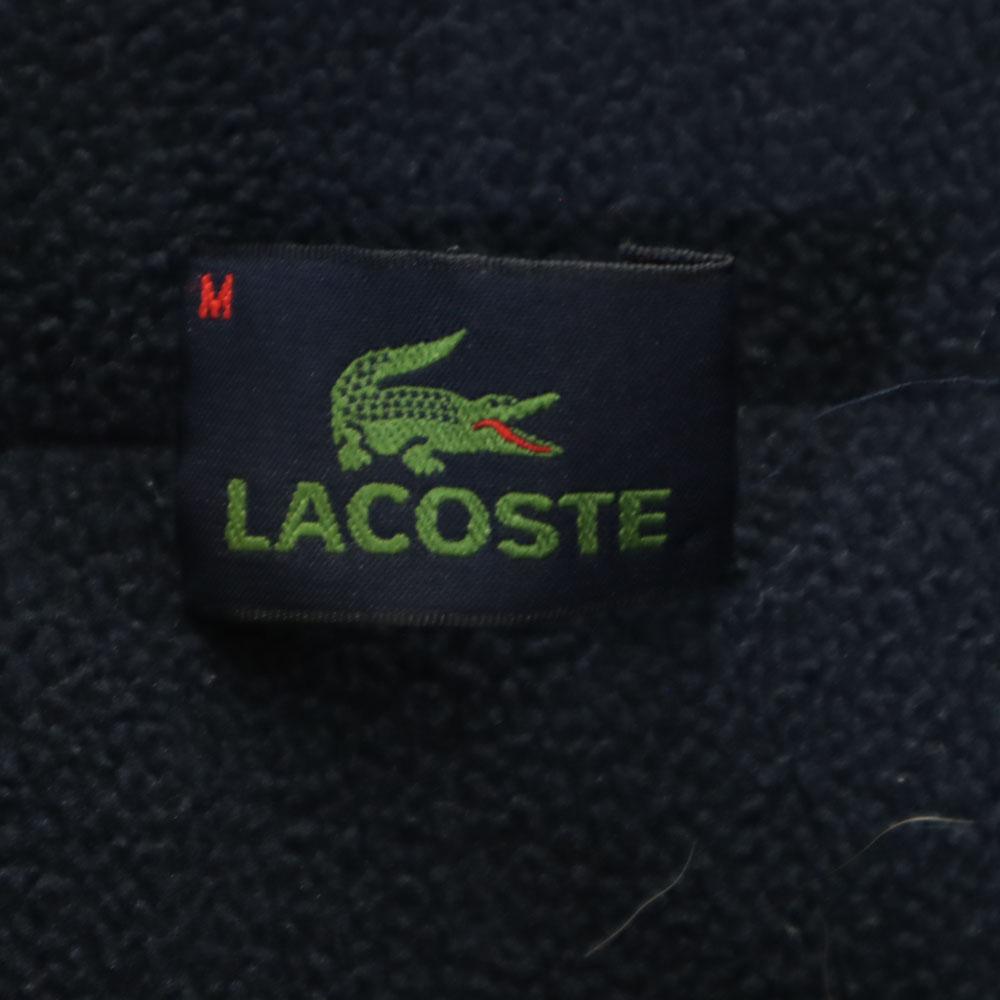 LACOSTE Quilted jacket M Navy Back fleece Men's Used