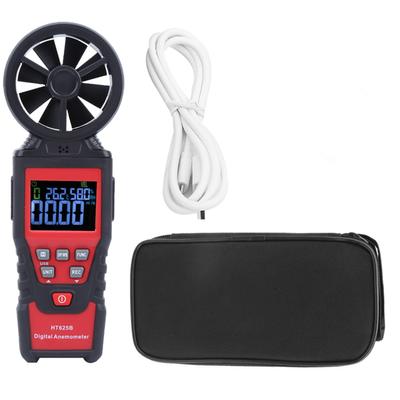HT625B Handheld Digital Anemometer Air Flow Speed Gauge Temperature Humidity Tester Meter