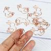 30pcs Adorable Rabbit Heart-Shaped Paper Clips Bookmarks - Perfect for Students, Bookmark Organizer, and DIY Craft Projects