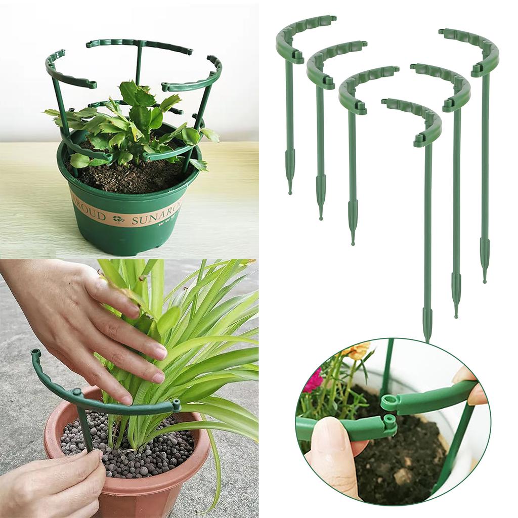 15/25cm U-Shaped Plant Support Frames Plastic Garden Balcony Potted Plant Flower Vegetable Vine Climbing Fixing Rods 2/3/4/6Pcs