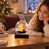 Unique Festive Home Accents Magnetic Levitating Santa Claus Tree Ornament with LED Light, Lighted Rotating Floating Glowing Winter Office Decorations