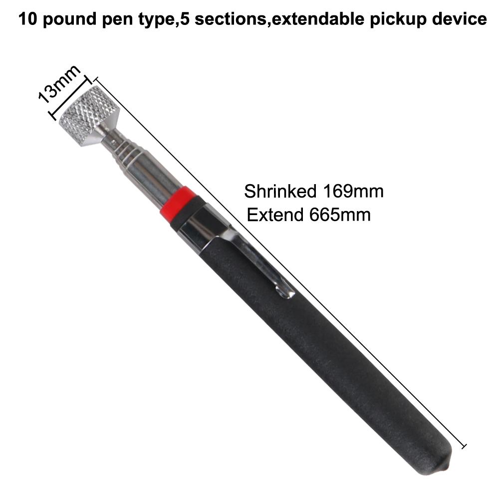 Automobile Telescopic Detection Lens With Lamp Folding Mirror Adjustable Angle Observation Magnetic Retractable Pickup Device