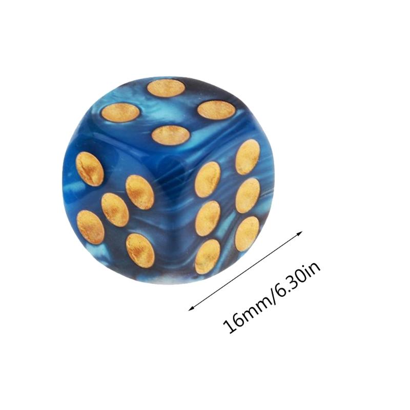 20 Pcs Acrylic 6 Sided Dices Round Corner Double Color Dices Mahjong Accessory