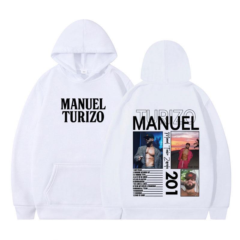 Rapper Manuel Turizo Tour 2025 Fashion Graphics Hoodie Men Women Gothic Punk Casual Pullover Long Sleeves Hip-hop Sweatshirts