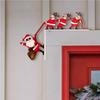 Wooden Door Frame Ornament Christmas Door Corner Frame Decoration Santa Claus Door Sign Decor For Xmas Home Party Props