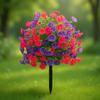 Artificial Plant Outdoor Artificial Morning Glory Flower Ground Stake Weather Resistant Plastic Flower For Garden Patio