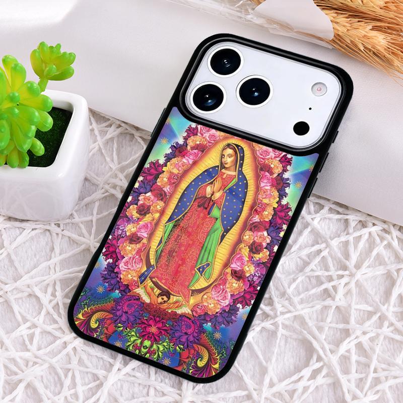 Virgen De Guadalupe Virgin Mary Shockproof Phone Case for iPhone 17 Air 16e 15 11 12 14 13 Pro Max Cover Coque