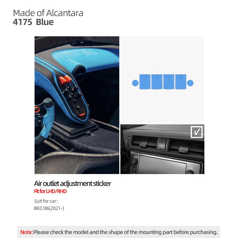 Betterhumz Made of Alcantara For Subaru BRZ/Toyota GR86 - Auto Dashboard Air Outlet Trim Stickers Car Interior Accessories