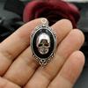 4pcs Gothic Skull Dangle Silver Plated Framed Skull Cameo Charms Halloween Witch Pendant Fit Jewelry Making DIY Jewelry Findings