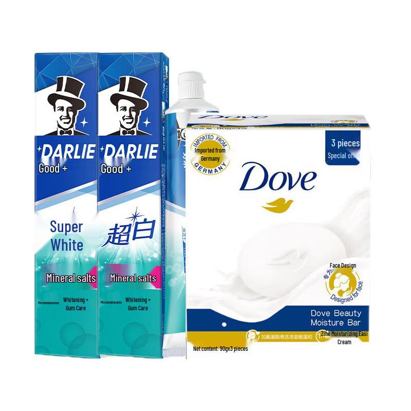 Hawley Extra White Toothpaste & Dove Soap Family Set