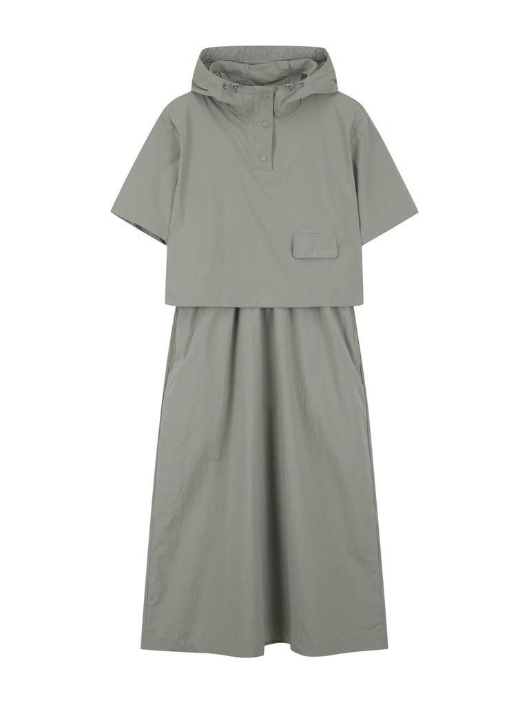 Allaeseuka Women'S Woven Hooded Dress_Pag2Oo2430Lkh