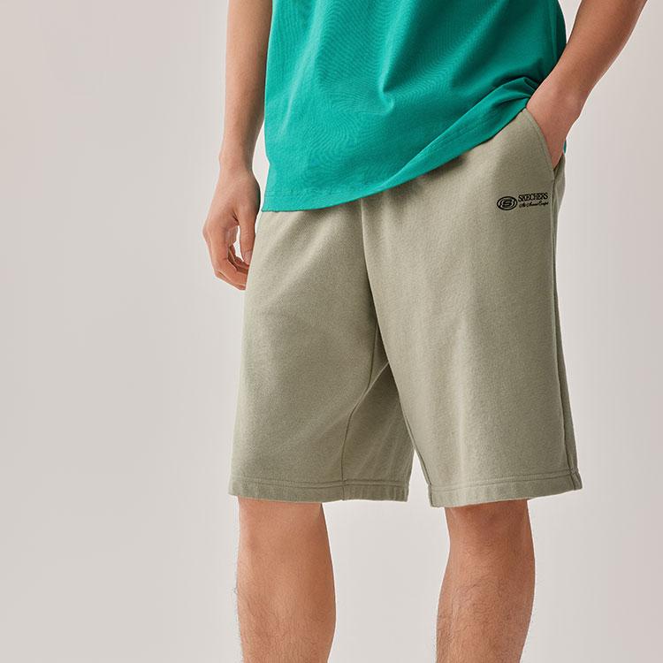Skechers Comfortable Soft Loose Breathable Five-Point Shorts Men Shorts Rock-Beige L225M081-00V8