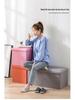 Cross-Border Cotton and Linen Folding Storage Stool: Dustproof Organizer for Shoes and Seating