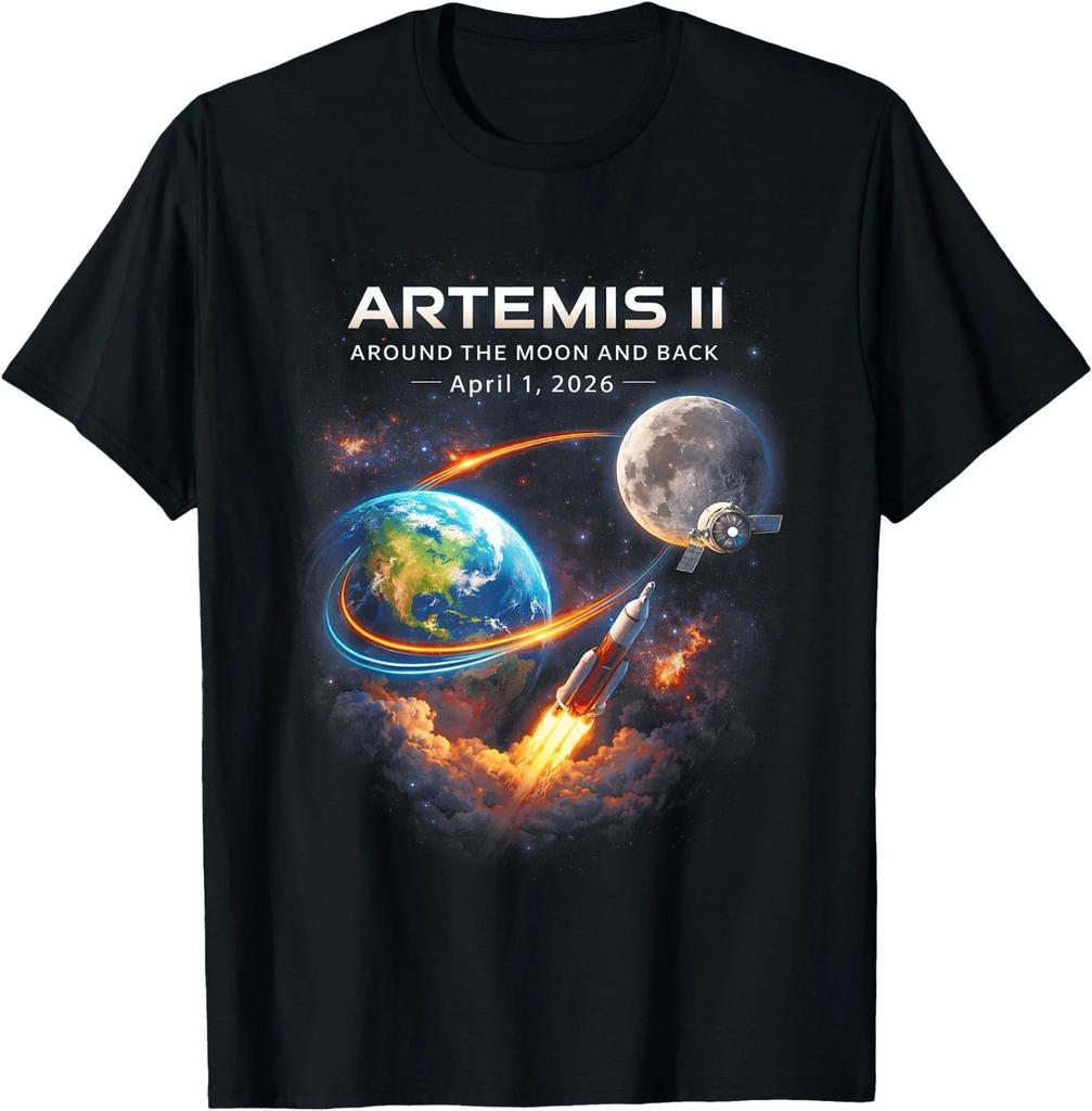 Tričko Artemis II Raketa Vesmírné Odpalení Mise Zpět na Měsíc 2026