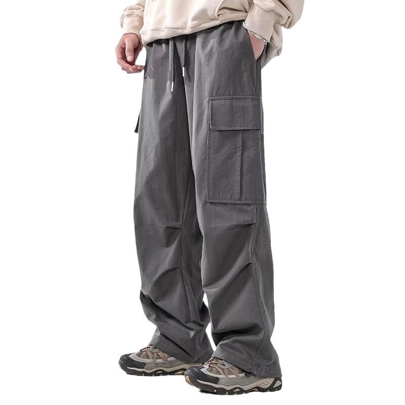 American paratrooper pants men's autumn and winter new trendy brand loose multi-pocket overalls casual versatile wide-leg trousers