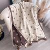 Fashion Light Luxury Little Bee Pattern Imitation Cashmere Scarf Korean Version Versatile Warm Shawl Thickened Outer Scarf